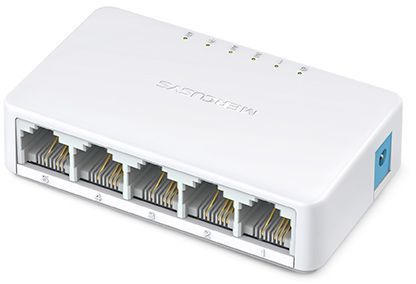 5-портовый настольный коммутатор 10/100 Мбит/с
ПОРТЫ: 5 портов 10/100 Мбит/с
ХАРАКТЕРИСТИКИ: пластиковый корпус
ОСОБЕННОСТИ: Plug and Play, небольшой размер