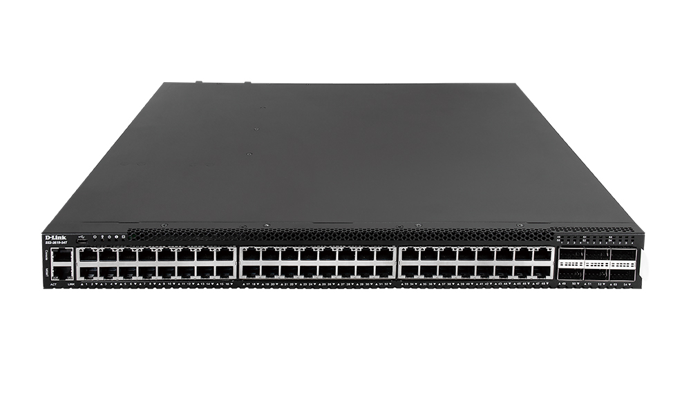 Управляемый L3 стекируемый коммутатор с 48 портами 10GBase-T, 6 портами 100GBase-X QSFP28