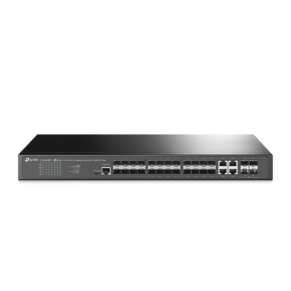 JetStream управляемый коммутатор уровня 2+ на20гигабитных портов SFP, 4порта SFP+ 10Гбит/с и4комбинированных порта SFP/RJ45