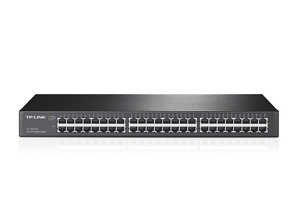 48-портовый гигабитный коммутатор
ПОРТЫ: 48 гигабитных портов RJ45
ХАРАКТЕРИСТИКИ: стальной корпус высотой 1U, монтируется в 19-дюймовую стойку
ОСОБЕННОСТИ: Plug and Play