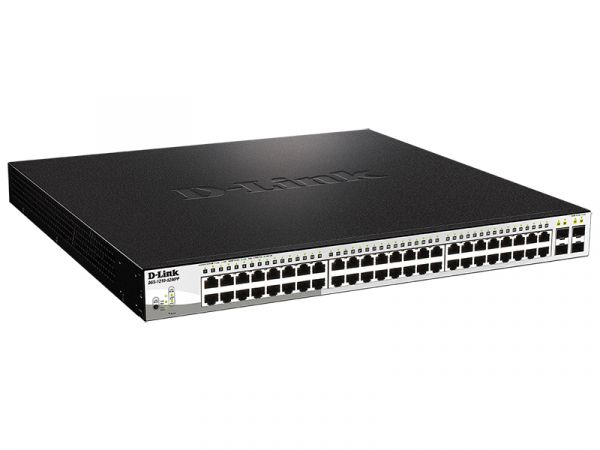 Коммутатор WebSmart с 48 портами 10/100/1000Base-T и 4 портами 1000Base-X SFP   PoE