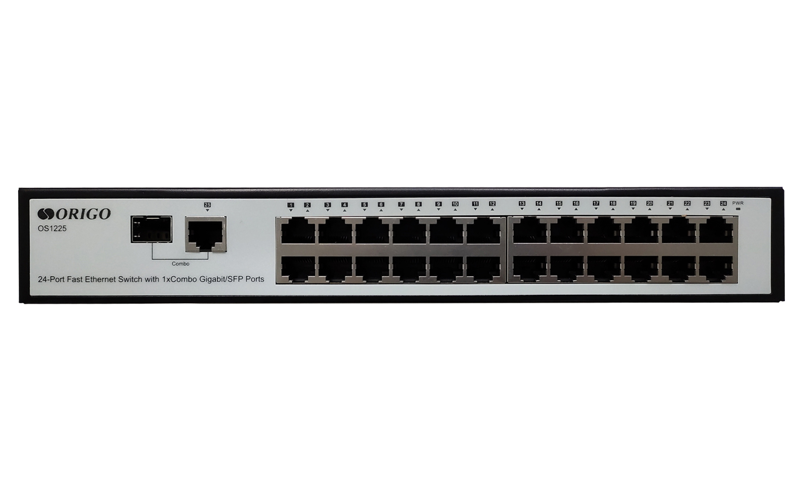 Коммутатор неуправляемый 24x100Base-TX with 1 Combo 1000Base-T/SFP, металлический корпус, 19" w/brackets