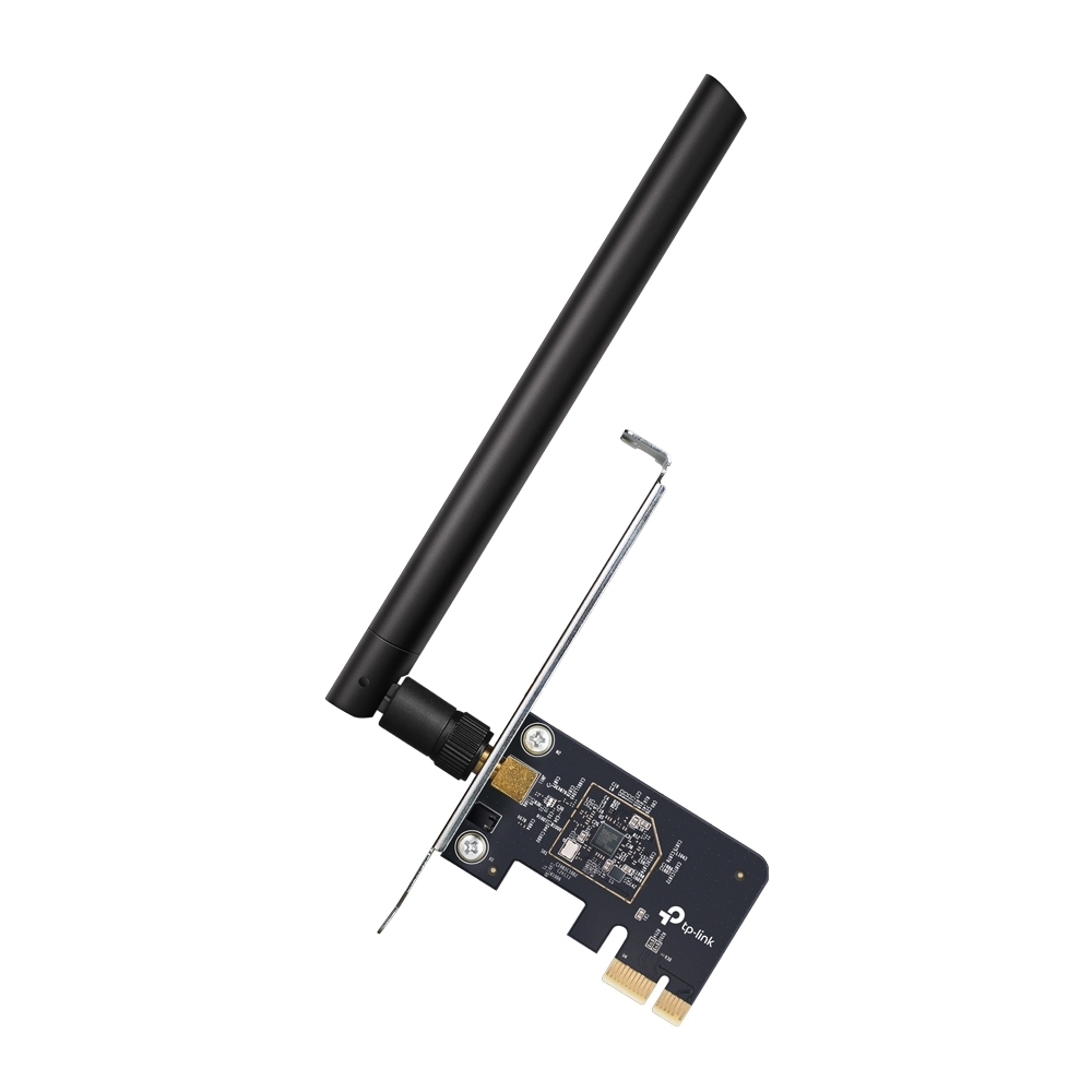 AC600 Двухдиапазонный Wi-Fi адаптер PCI Express
СКОРОСТЬ: до 200 Мбит/с на 2,4 ГГц + до 433 Мбит/с на 5 ГГц
ХАРАКТЕРИСТИКИ: 1 внешняя антенна с высоким коэффициентом усиления