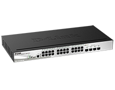 Коммутатор 24 порта 10/100/1000Base-T с поддержкой РоЕ и 4 порта 1000Base-X SFP