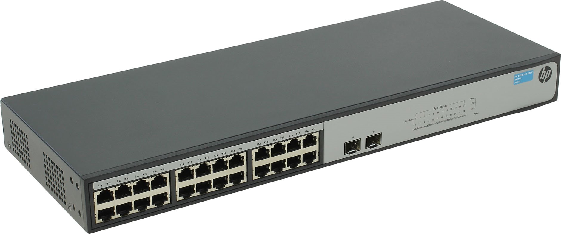 Неуправляемый коммутатор 24*1Гб/c, 2*SFP, без вент.