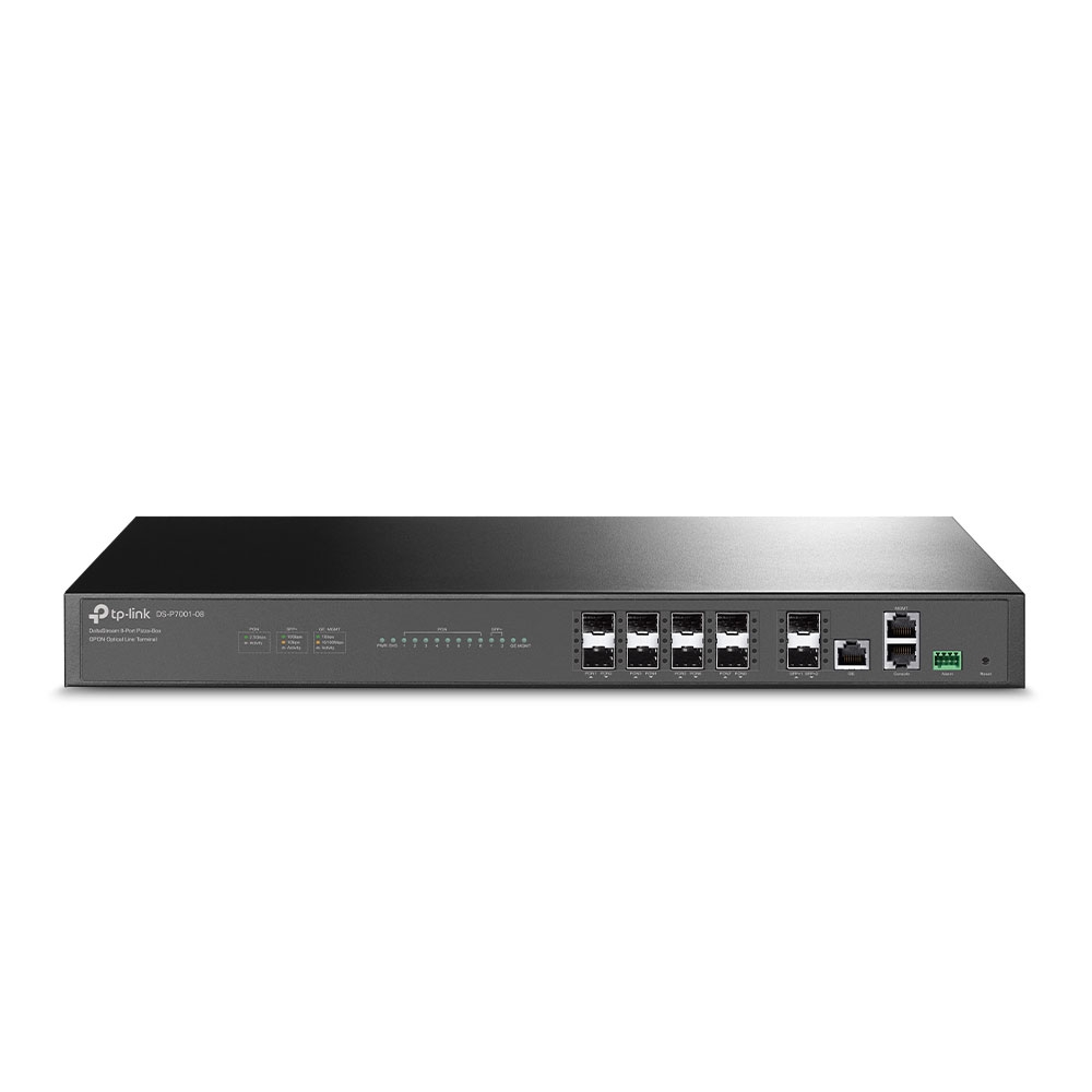 8 портовый оптический линейный терминал GPON OLT
Чипсет Broadcom
ХАРАКТЕРИСТИКИ: 8 портов SFP GPON, 2 uplink-порта SFP+ 10 Гбит/с, 1 гигабитный uplink-порт RJ45, 1 консольный порт RJ45, 1 гигабитный порт управления RJ45, два источника питания (только пере