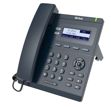 IP-телефон начального уровня, до 2 SIP-аккаунтов, монохромный ЖКД 3.1" 132*48 пикс. с подсветкой, HD-звук, 4 прогр. клав., BLF/BLA, PoE, БП в комплекте