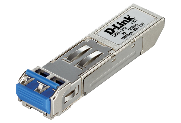 SFP-трансивер с 1 портом 100Base-LX для одномодового оптического кабеля (до 15 км)