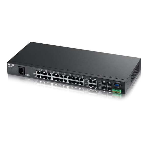 L2 коммутатор Zyxel MES3500-24S, 24xFE, rack 19", 4xCombo (SFP/RJ-45), питание AC, 8K MAC-адресов