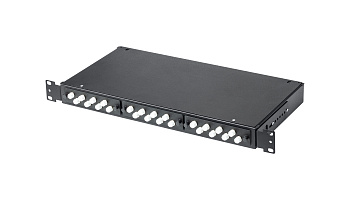 Кросс КСП, стационарный, полный комплект, FC/UPC, MM 50/125 OM2, 24 порта, 1U, цвет черный