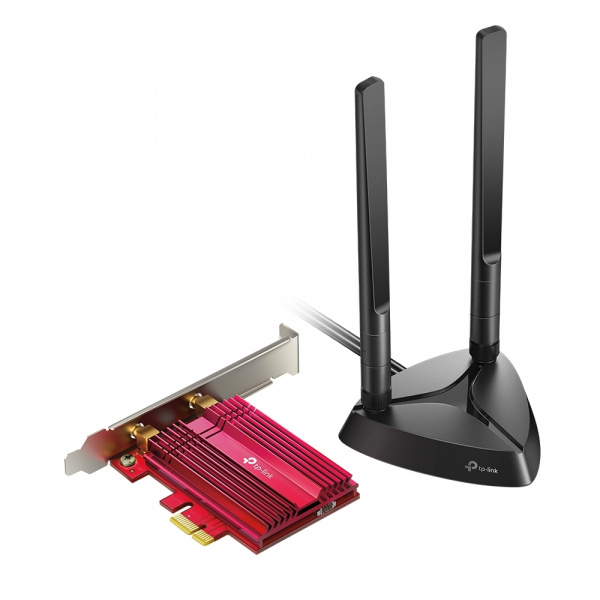 AX3000 Двухдиапазонный Wi-Fi 6 Bluetooth-адаптер PCI Express
СКОРОСТЬ: до 574 Мбит/с на 2,4 ГГц + до 2402 Мбит/с на 5 ГГц
ХАРАКТЕРИСТИКИ: 2 внешние антенны с высоким коэффициентом усиления, в комплекте магнитное основание с удлинительным кабелем
ОСОБЕННОС