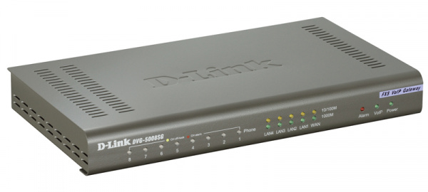 Шлюз SIP VoIP 8хFXS, 4xLAN 10/100, 1xWAN 10/100, роутер