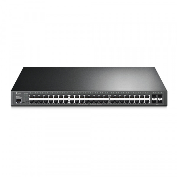 JetStream™ 52-портовый гигабитный управляемый коммутатор уровня 2+ с 48 портами PoE+
ПОРТЫ: 48 гигабитных портов PoE+, 4 гигабитных SFP-слота, консольный порт RJ45/Micro-USB
ХАРАКТЕРИСТИКИ: 802.3at/af, бюджет PoE: 384 Вт, стальной корпус высотой 1U, монти
