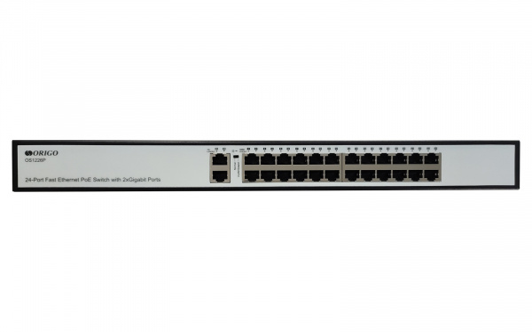 Коммутатор неуправляемый PoE 24x100Base-TX PoE, 2x1000Base-T, PoE Budget 285W, Long-range PoE up to 250m, metal case, 19" w/brackets