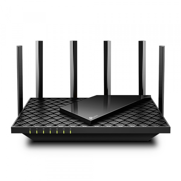 AX5400 Двухдиапазонный Wi Fi 6 роутер
СКОРОСТЬ: до 574 Мбит/с на 2,4 ГГц + до 4804 Мбит/с на 5 ГГц
ХАРАКТЕРИСТИКИ: 6 антенн, трёхъядерный процессор Broadcom 1,5 ГГц, 1 гигабитный порт WAN + 4 гигабитных порта LAN, порт USB 3.0, 1024-QAM, OFDMA, HE160
ОСОБ