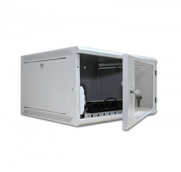 Настенный шкаф IZett-S 6U 600x600, обзорная дверь